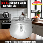 MM SS 20Guage Gundu Tope With Lid 1.7L MM3399