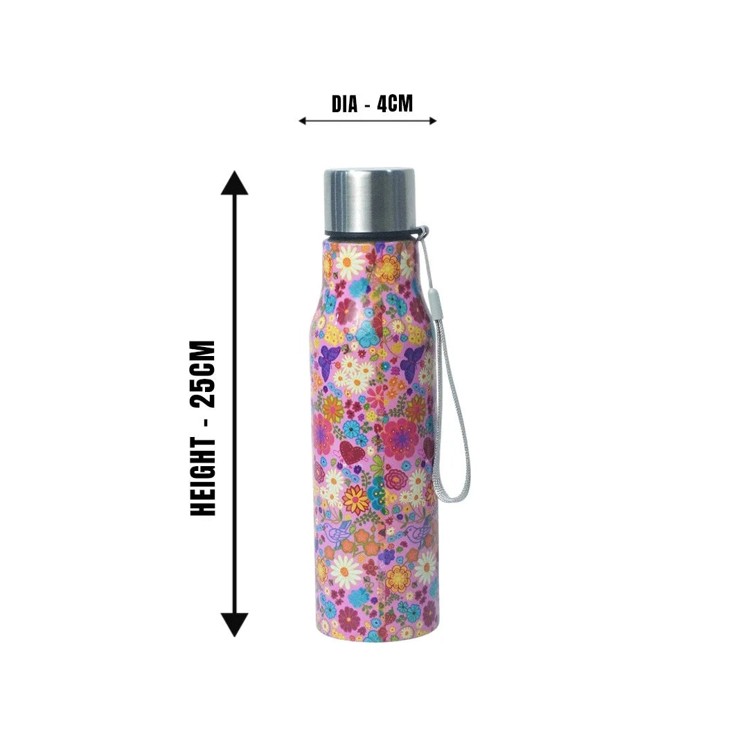 TAG HILLS Sparkle Printed Water Bottle Multicolour 800ml MM3328