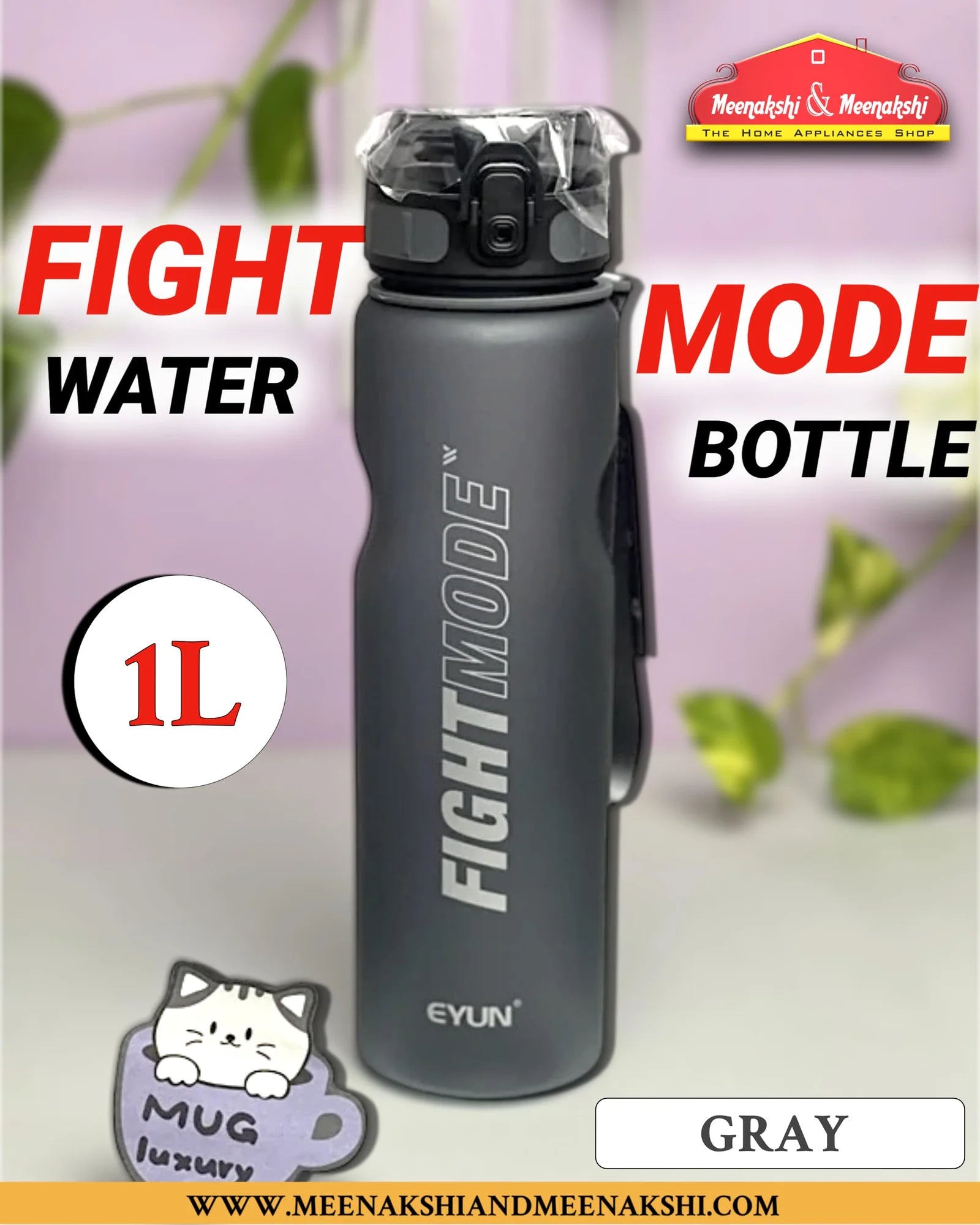 Fight Mode Water Bottle Gray MM2681