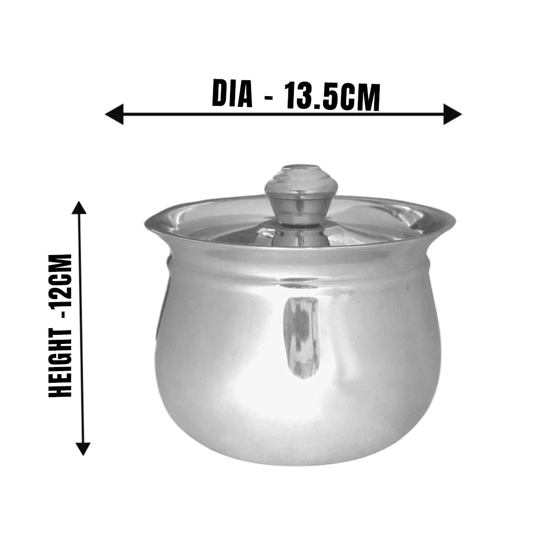 MM SS 20Guage Gundu Tope With Lid 1.7L MM3399