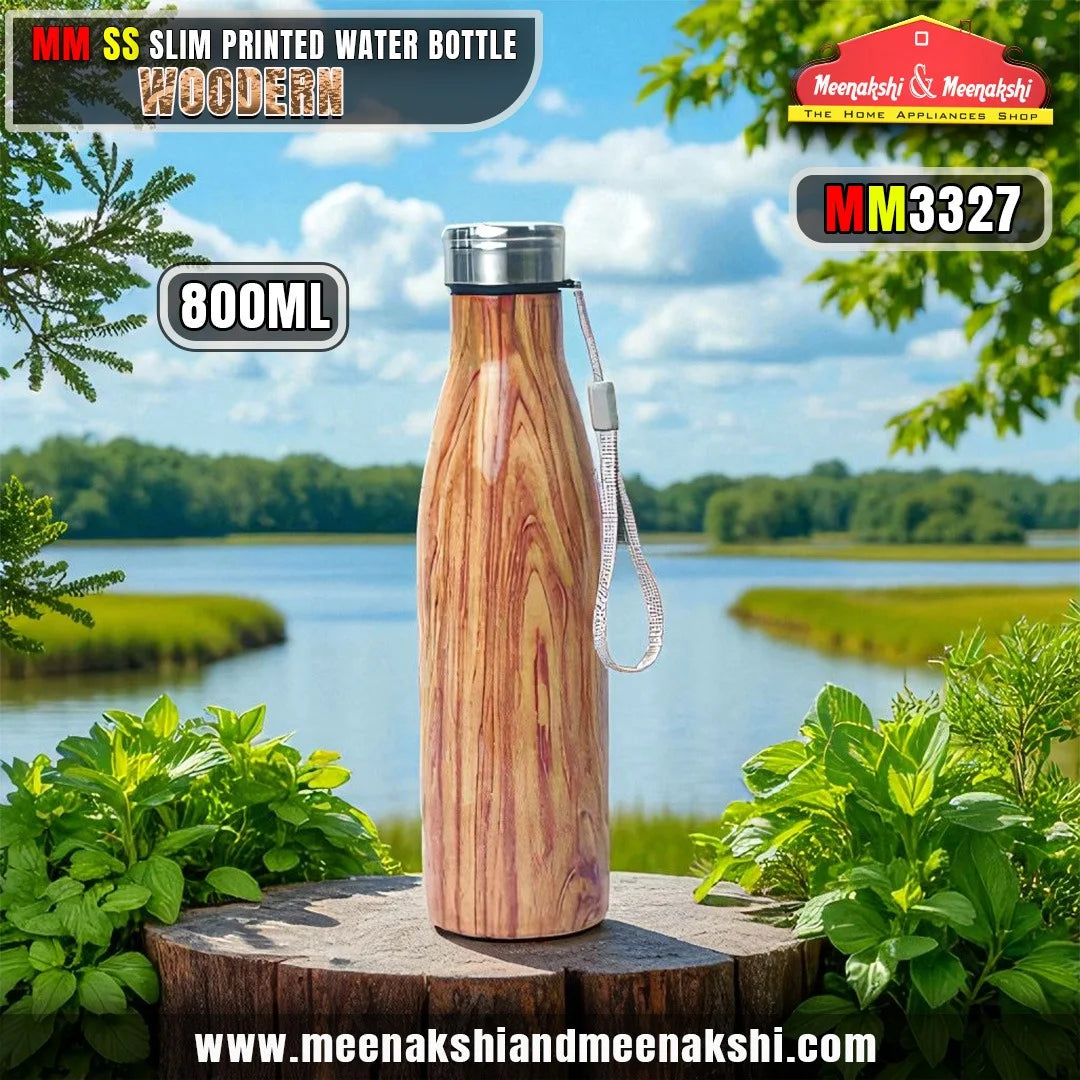 TAG HILLS Slim Printed Water Bottle Woodern 800ml MM3327