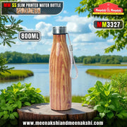 TAG HILLS Slim Printed Water Bottle Woodern 800ml MM3327