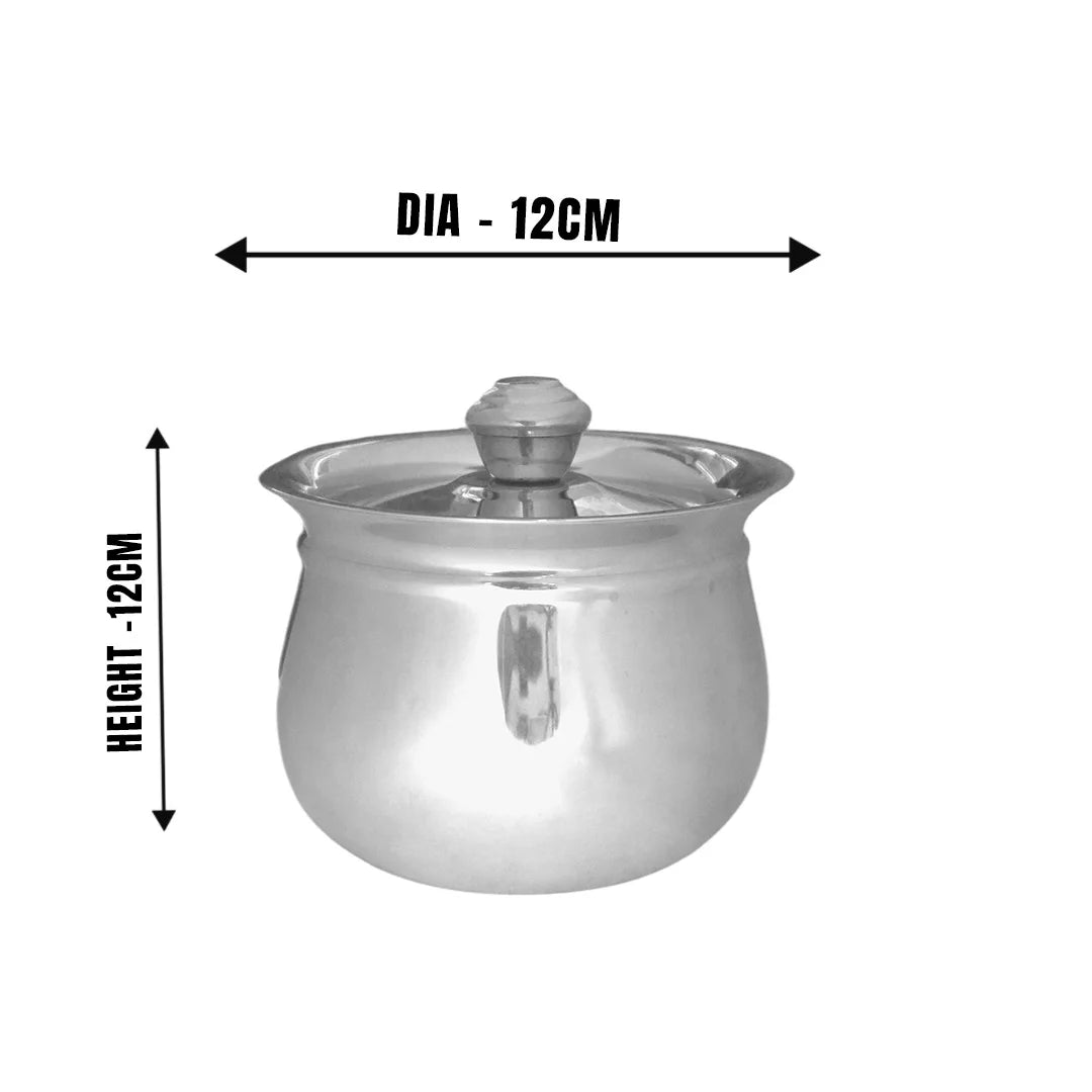 MM SS 20Guage Gundu Tope With Lid 1.2L MM3398