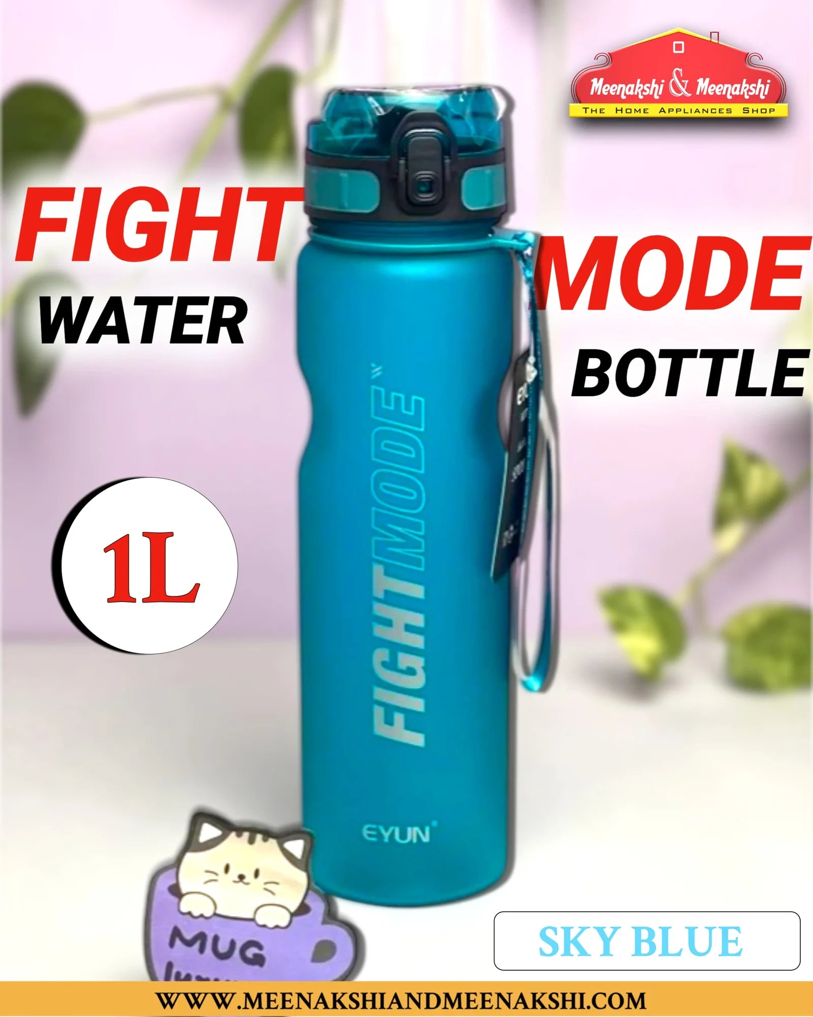 Fight Mode Water Bottle Sky Blue MM2678