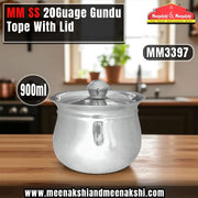 MM SS 20Guage Gundu Tope With Lid 900ml MM3397