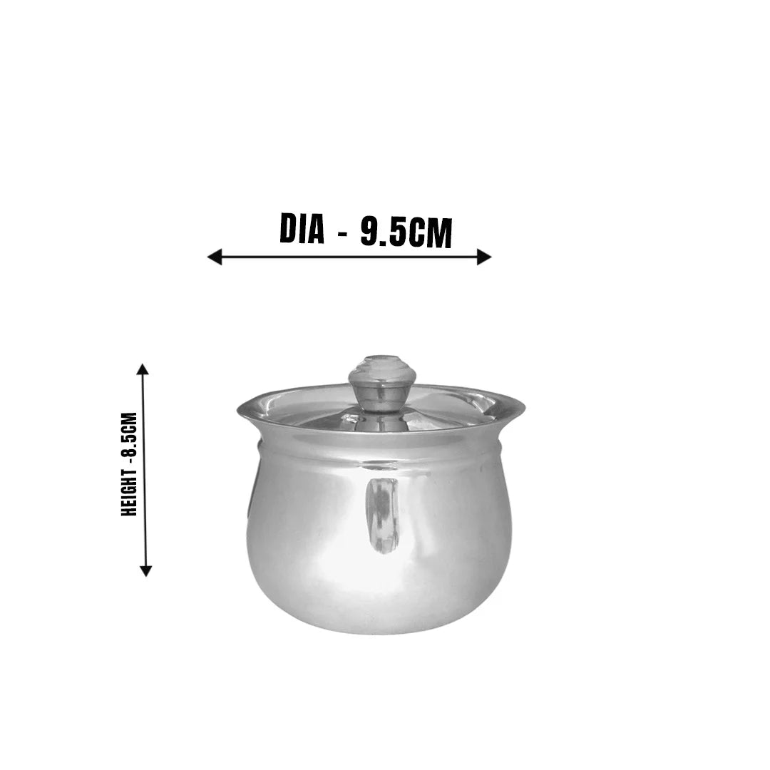 MM SS 20Guage 4PCS Gundu Tope With Lid Combo MM3402