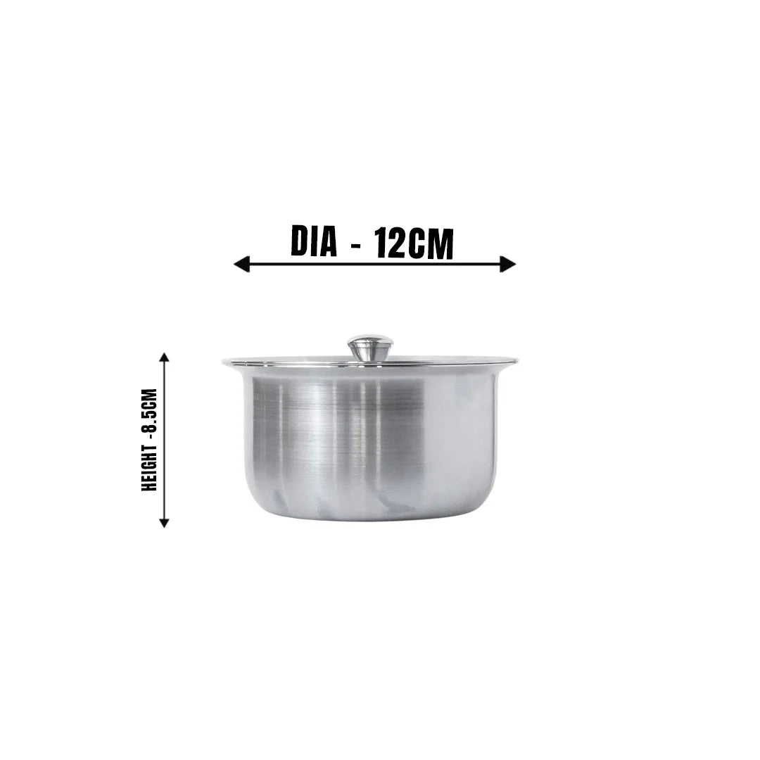 MM SS 5PCS 18Guage Matte Finish Tope With Lid Combo MM3381
