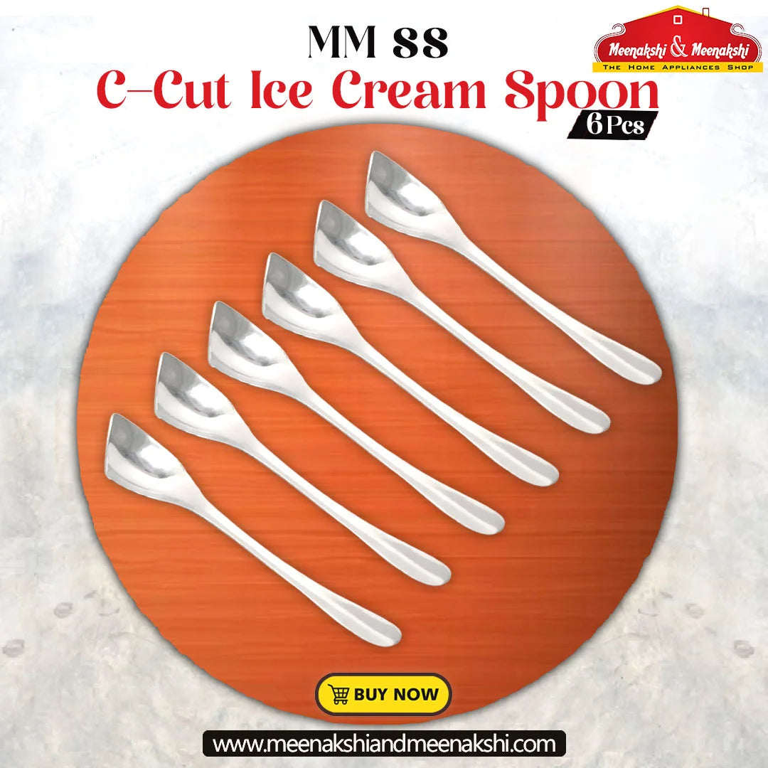 MM SS C-Cut Ice Cream Spoon 6 Pcs Set
