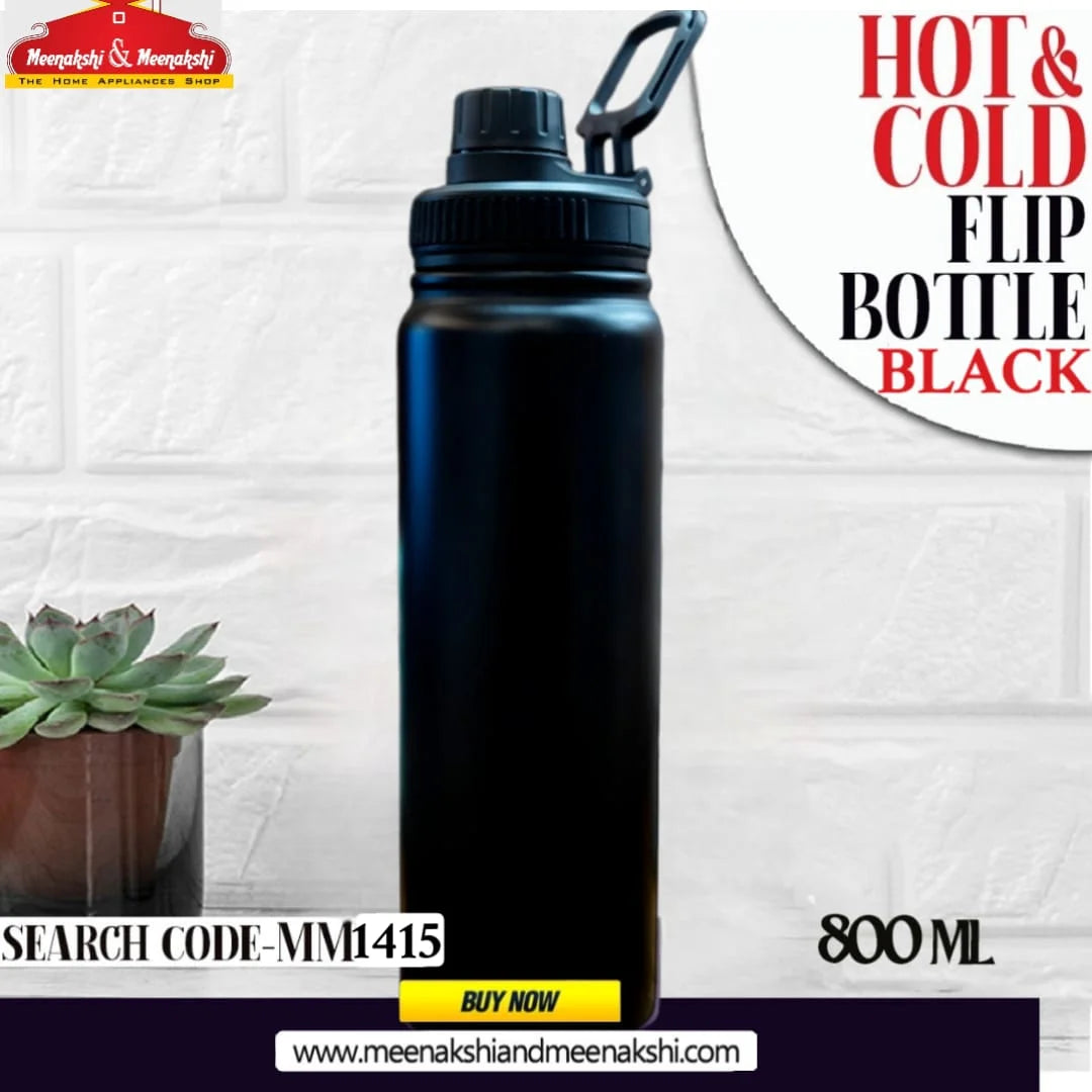Hot & Cold Flip Bottle Black 800ml MM1415