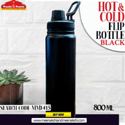 Hot & Cold Flip Bottle Black 800ml MM1415