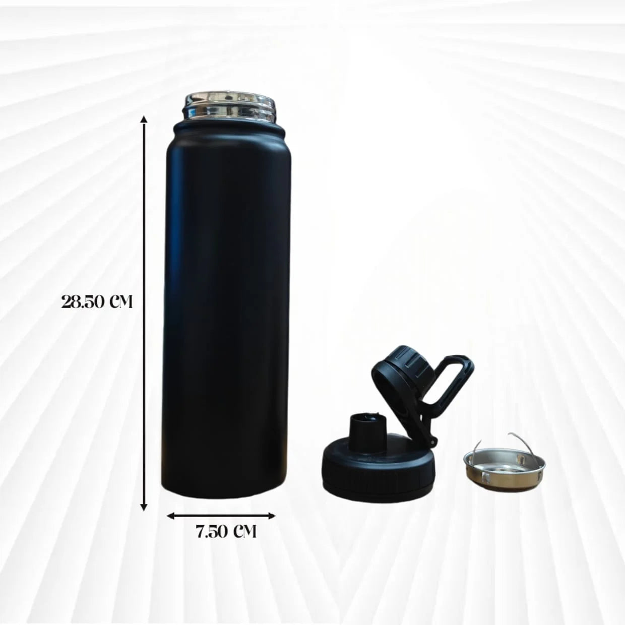 Hot & Cold Flip Bottle Black 800ml MM1415