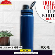 Hot & Cold Flip Bottle Blue 800ml MM1414
