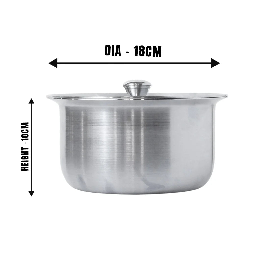 MM SS 18Guage Matte Finish Tope With Lid 500ml & 1.4L & 2.5L MM3379