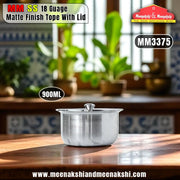 MM SS 18Guage Matte Finish Tope With Lid 900ml MM3375