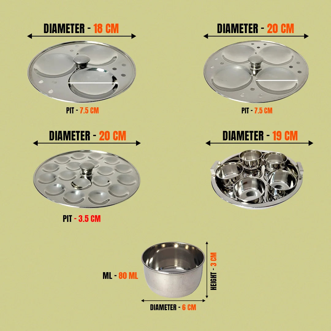 MM SS 11Pcs Multi Idly Pot MM2766