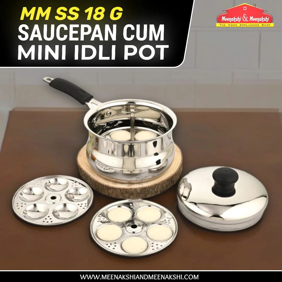 MM SS 18G Saucepan Cum Mini Idly Pot MM2240