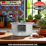 MM SS 18Guage Hammered Tope With Lid 1.8L MM3369