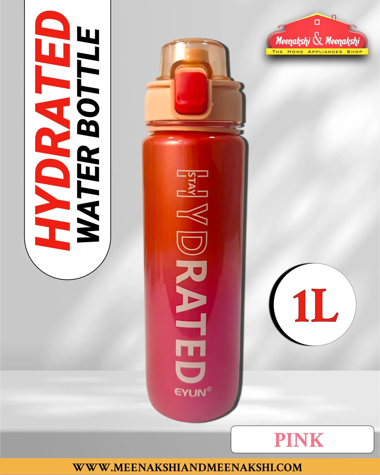 Stay Hydrated Water Bottle Pink MM2687