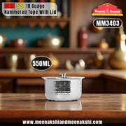 MM SS 18Guage Hammered Tope With Lid 550ml MM3403