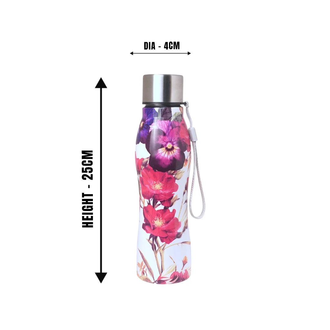 TAG HILLS Thunder Printed Water Bottle White with Red 800ml MM3329