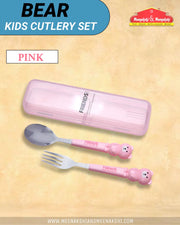 Bear Kids Cutlery Set Pink MM2109