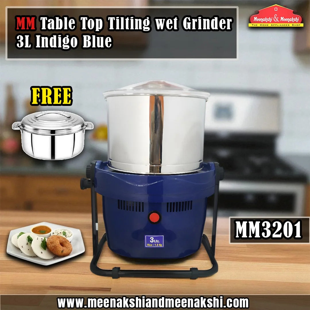 MM20 Table Top Tilting Grinder 3L Indigo Blue MM3201