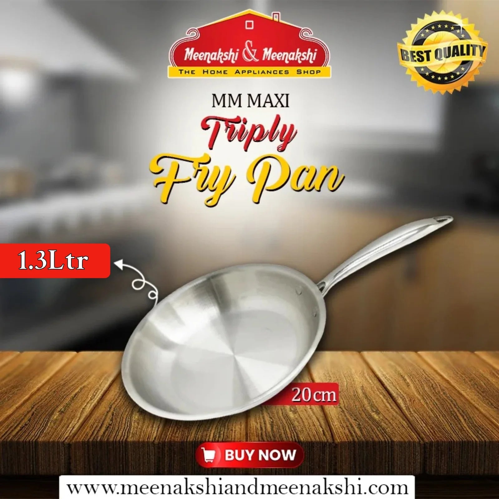 MM Maxi Triply Fry pan 20cm - 1.3L