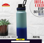 Hot & Cold Flip Bottle 800 ml Blue MM737