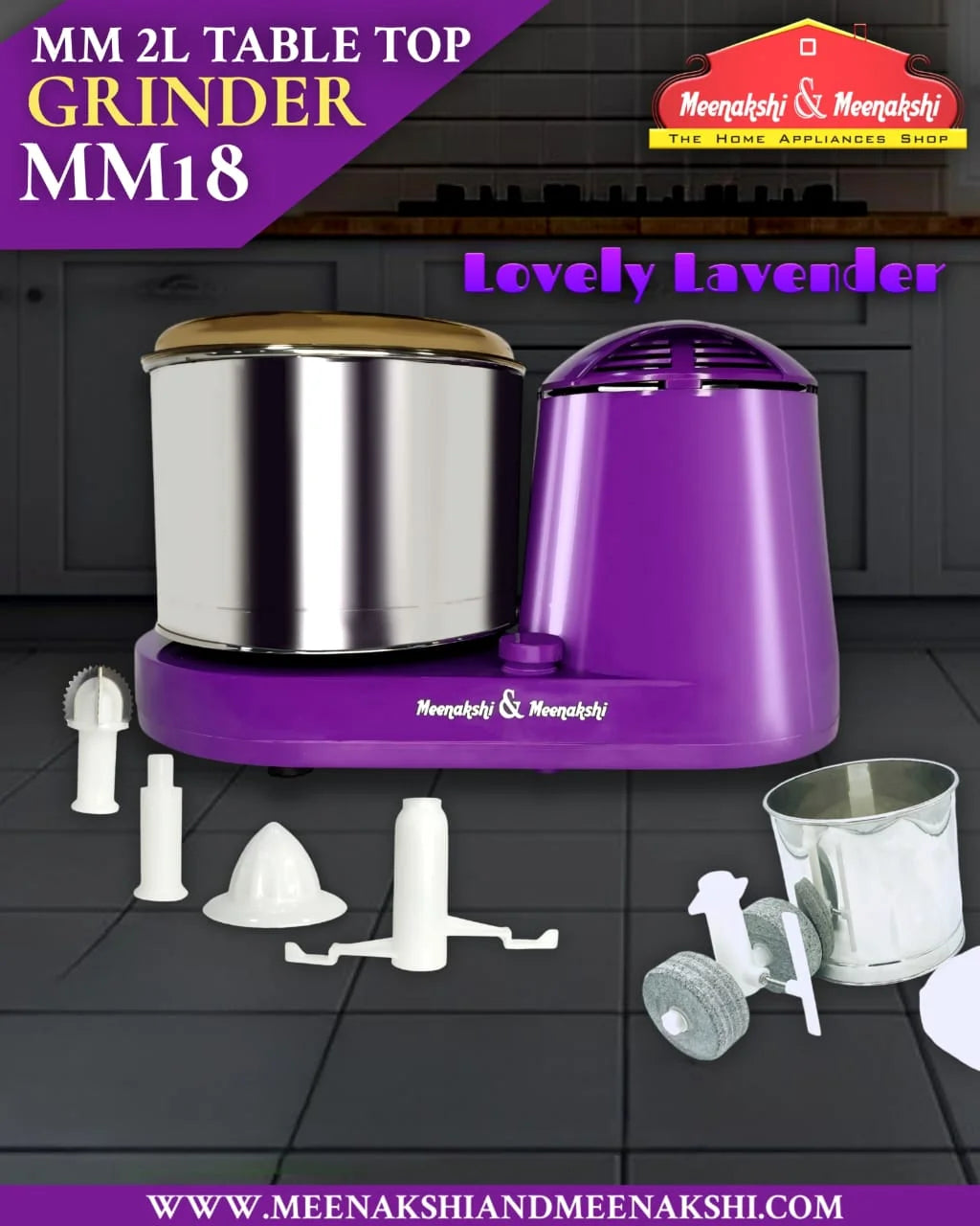 MM 2L Table Top Grinder With Small Drum MM18 MM1810