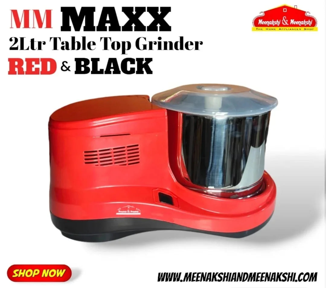 MM Maxx 2ltr table top grinder Red & Black MM1319