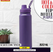 Hot & Cold Flip Bottle 800 ml Purple MM736