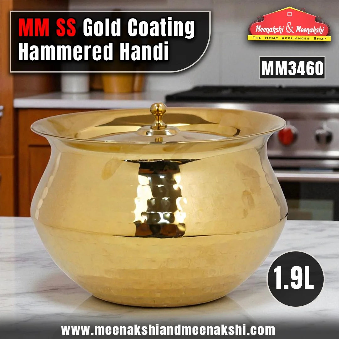 MM SS Gold Coating Hammered Handi 1.9L MM3460