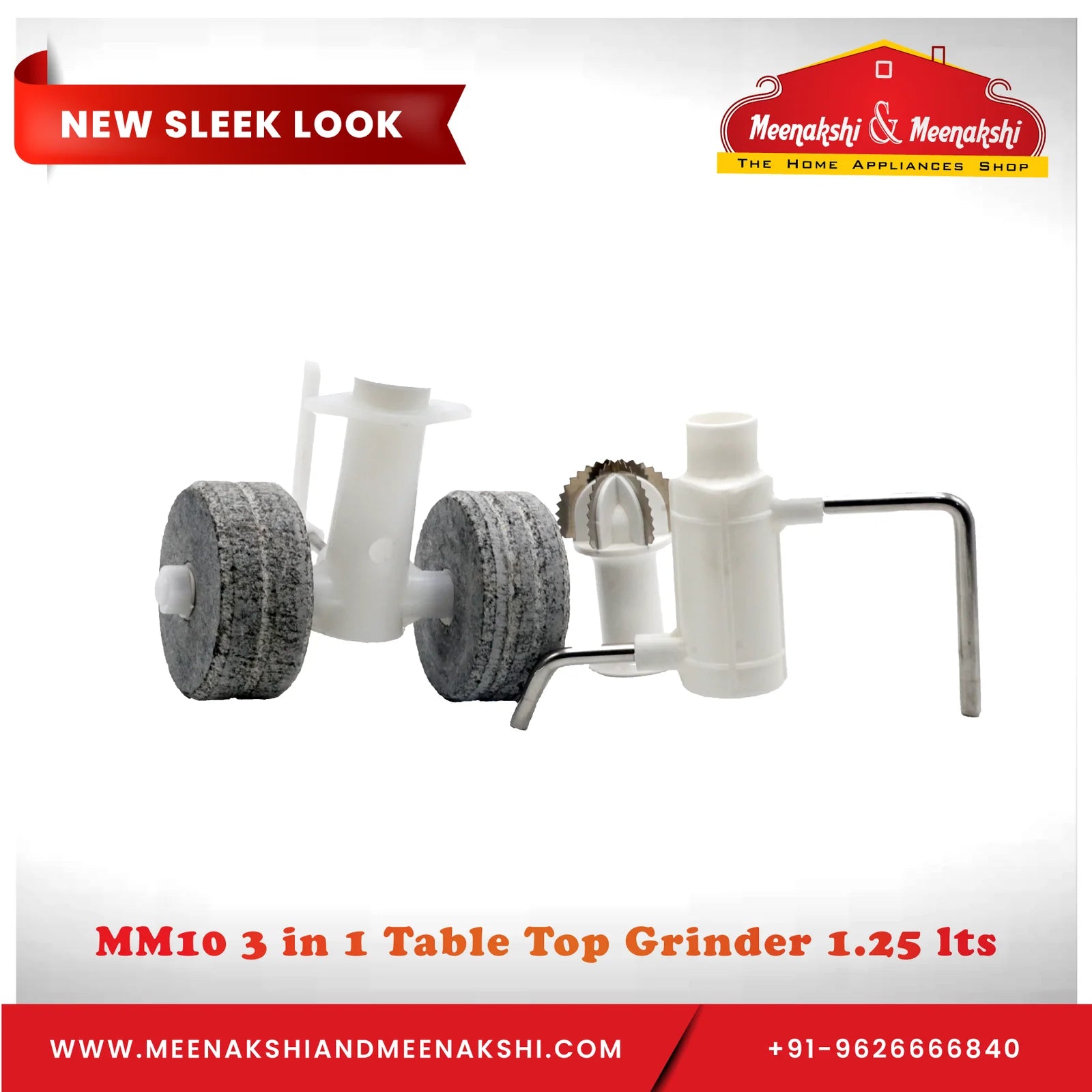 MM10 3 in 1 Table Top Grinder 1.25 lts