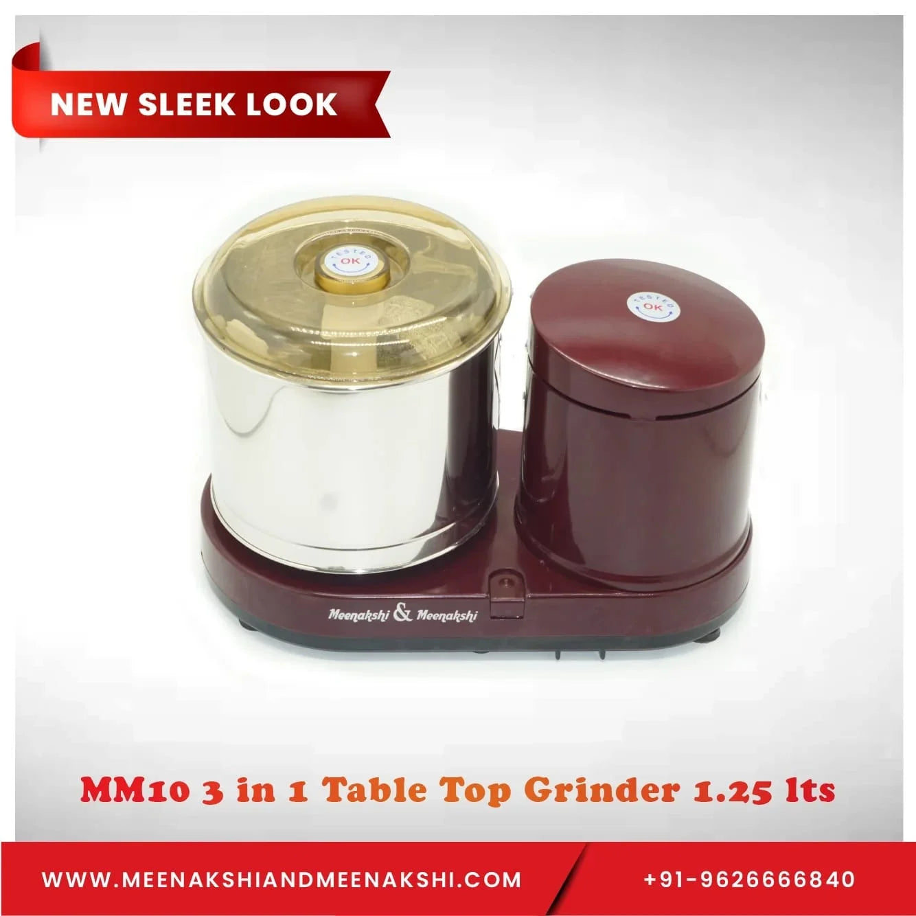 MM10 3 in 1 Table Top Grinder 1.25 lts