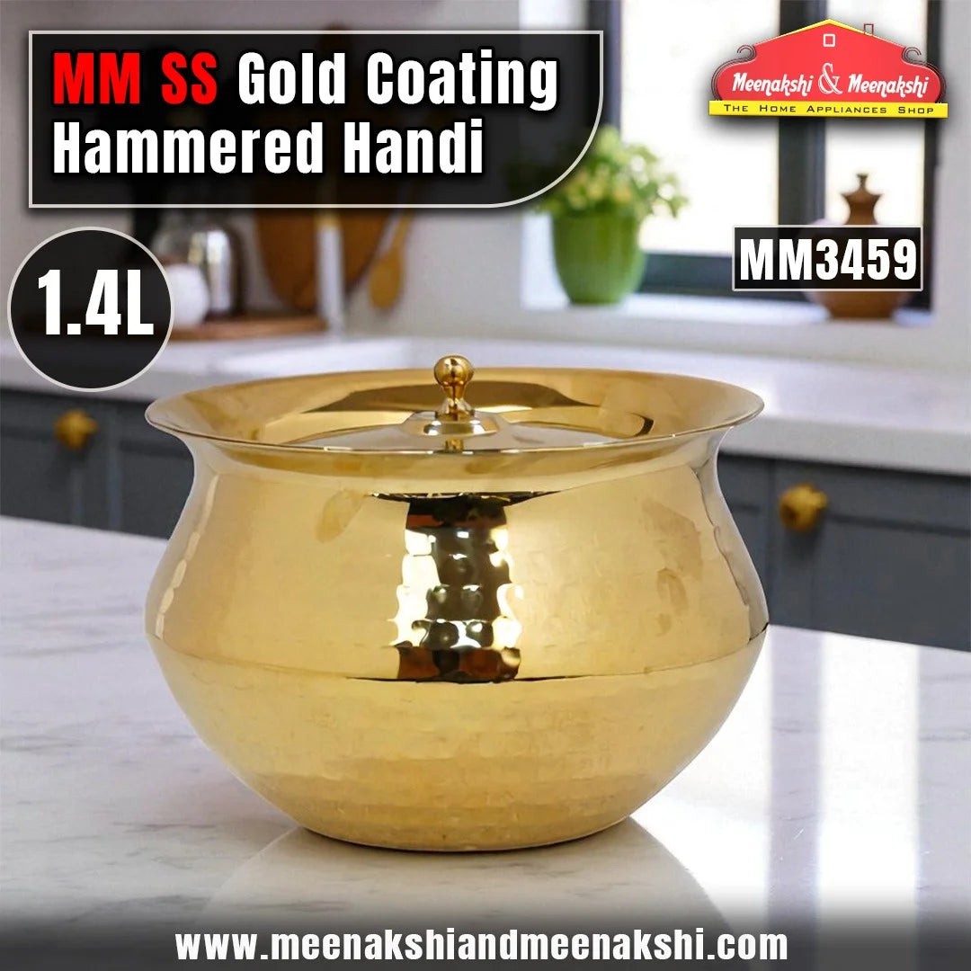 MM SS Gold Coating Hammered Handi 1.4L MM3459
