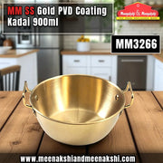 MM SS Gold PVD Coating Kadai 900ml MM3266