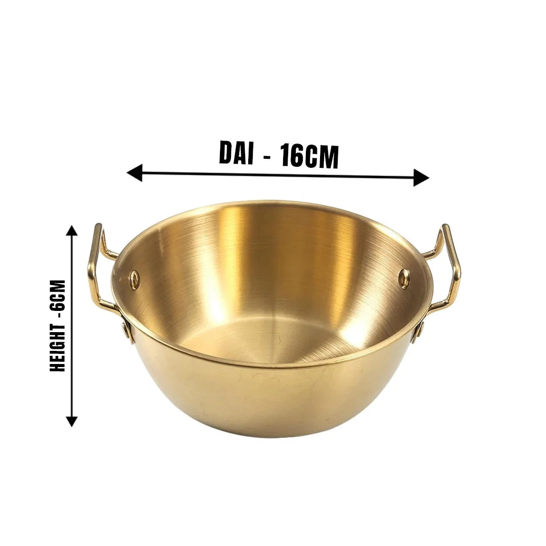 MM SS Gold PVD Coating Kadai 900ml MM3266