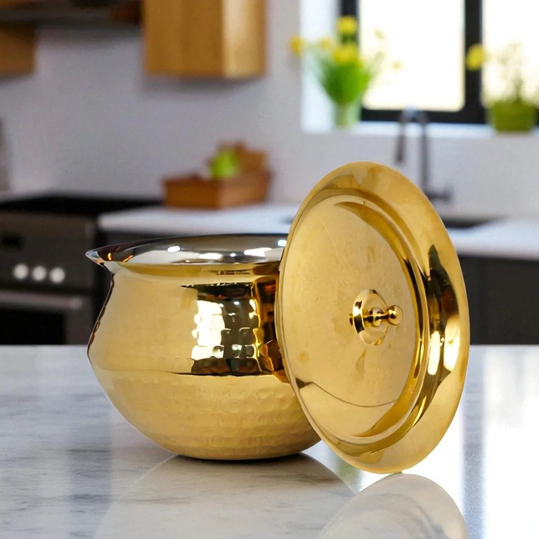 MM SS Gold Coating Hammered Handi 1L MM3458