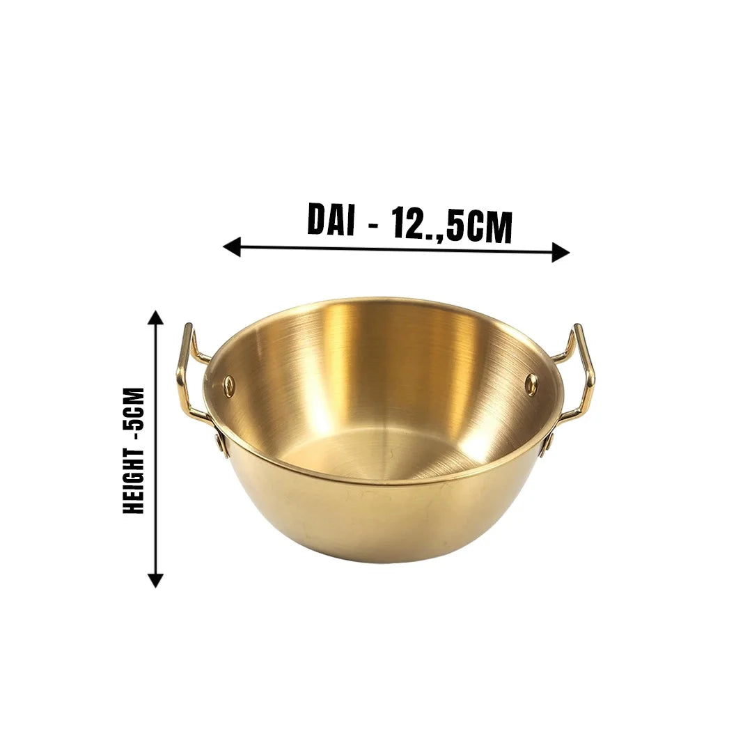 MM SS 4PCS Gold PVD Coating Kadai Combo MM3347