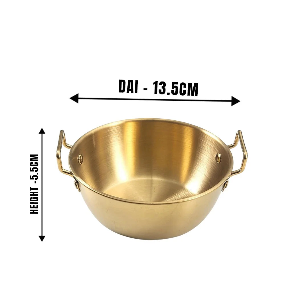 MM SS 4PCS Gold PVD Coating Kadai Combo MM3347