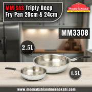 MM SAS Triply Deep Fry Pan 20cm & 24cm Combo MM3308