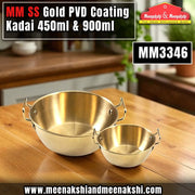MM SS Gold PVD Coating Kadai 450ml & 900ml MM3346