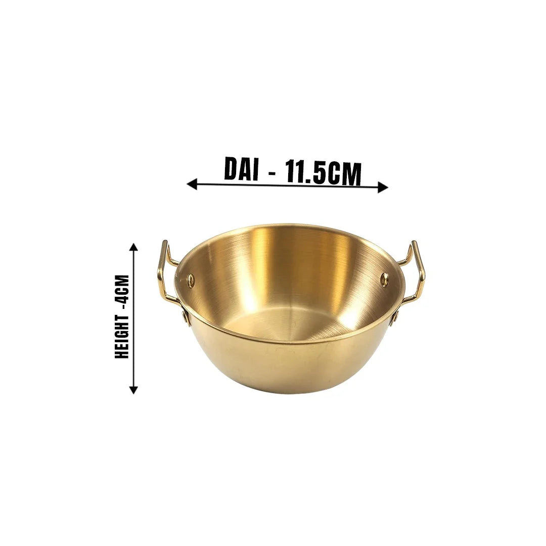 MM SS Gold PVD Coating Kadai 250ml & 650ml MM3345
