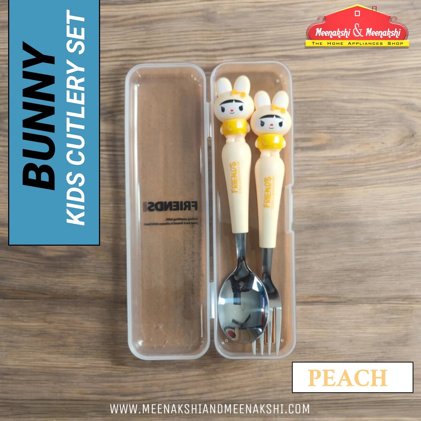 Bunny Kids Cutlery Set Peach MM2104