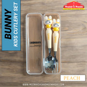 Bunny Kids Cutlery Set Peach MM2104
