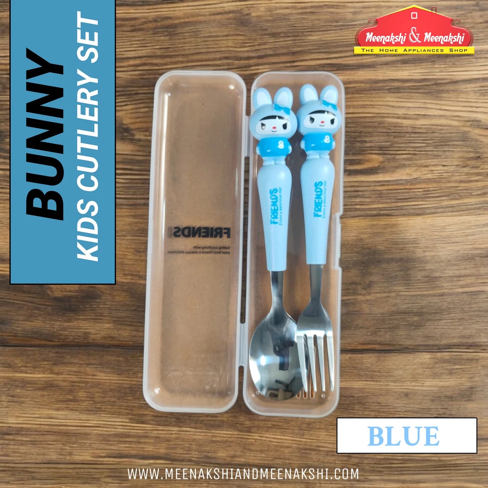 Bunny Kids Cutlery Set Blue MM2103