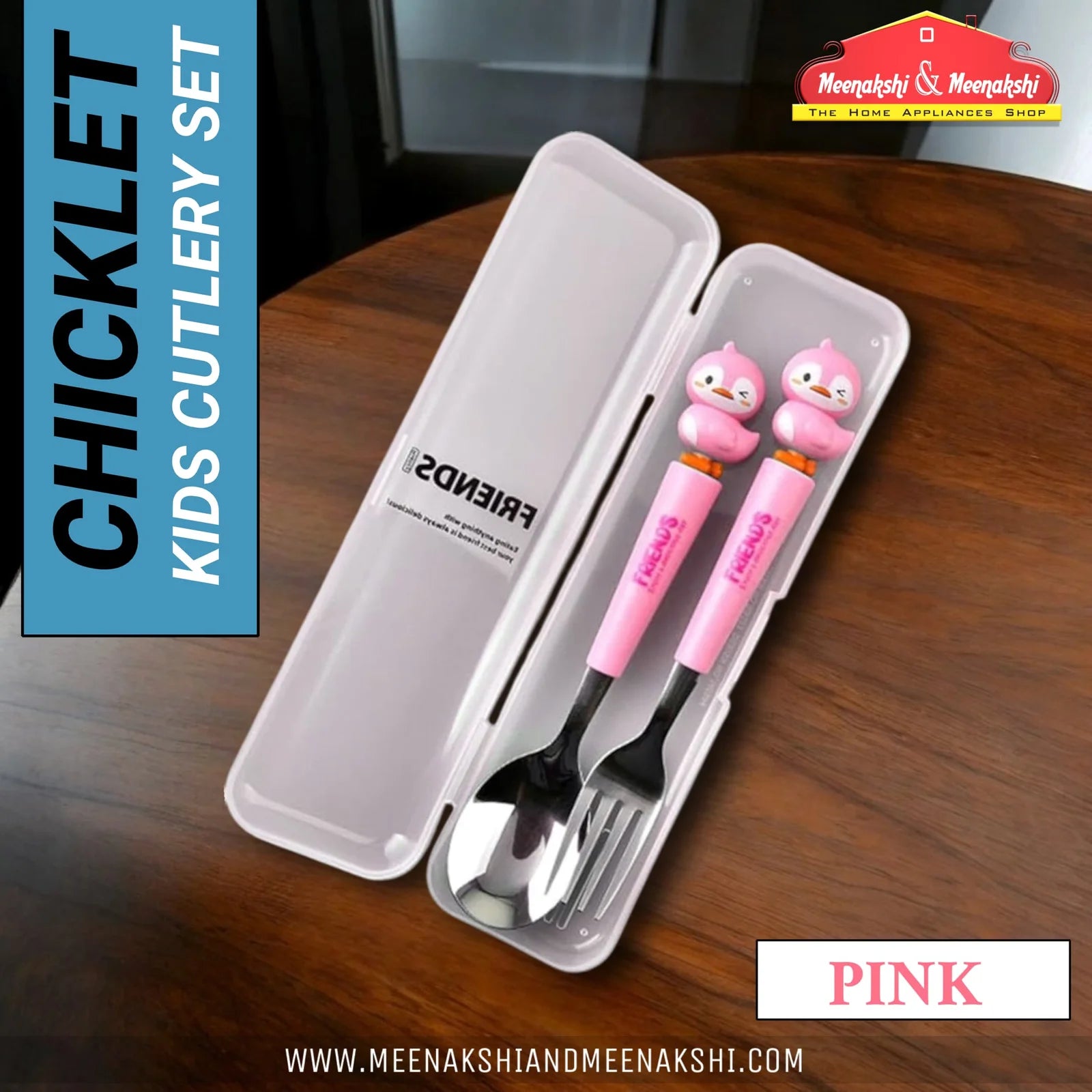 Chicklet Kids Cutlery Set Pink MM2101
