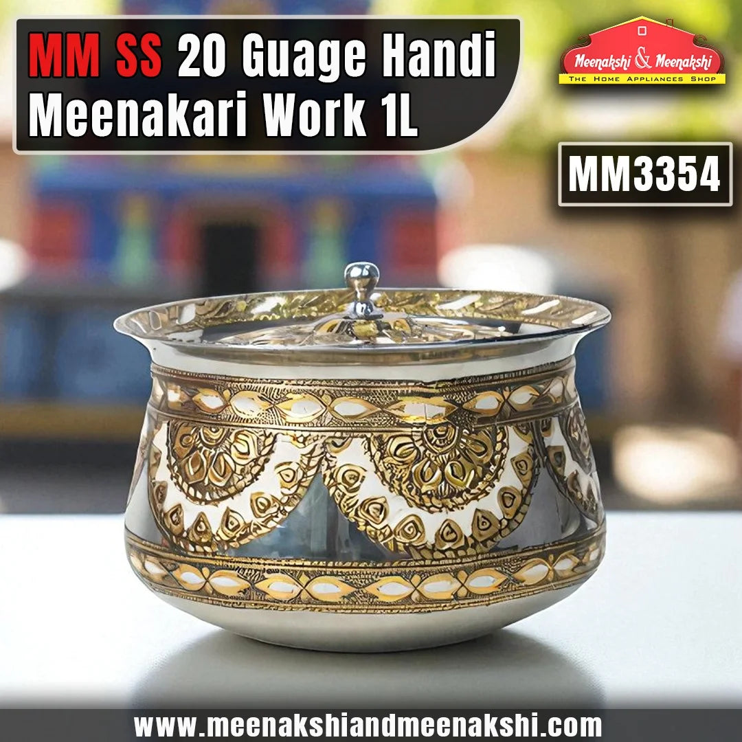 MM SS 20 Guage Handi Meenakari Work 1L MM3354