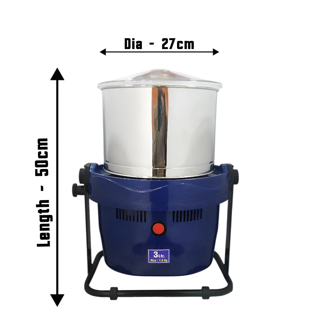 MM20 Table Top Tilting Grinder 3L Indigo Blue with Small Drum 1.5L MM3362