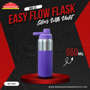 MM SS Easy Flow Flask Silver with Violet 650ml MM3055